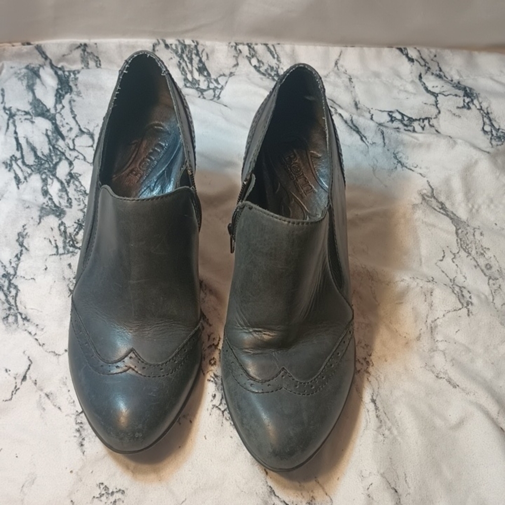 Women's Black Leather Ankle Boots